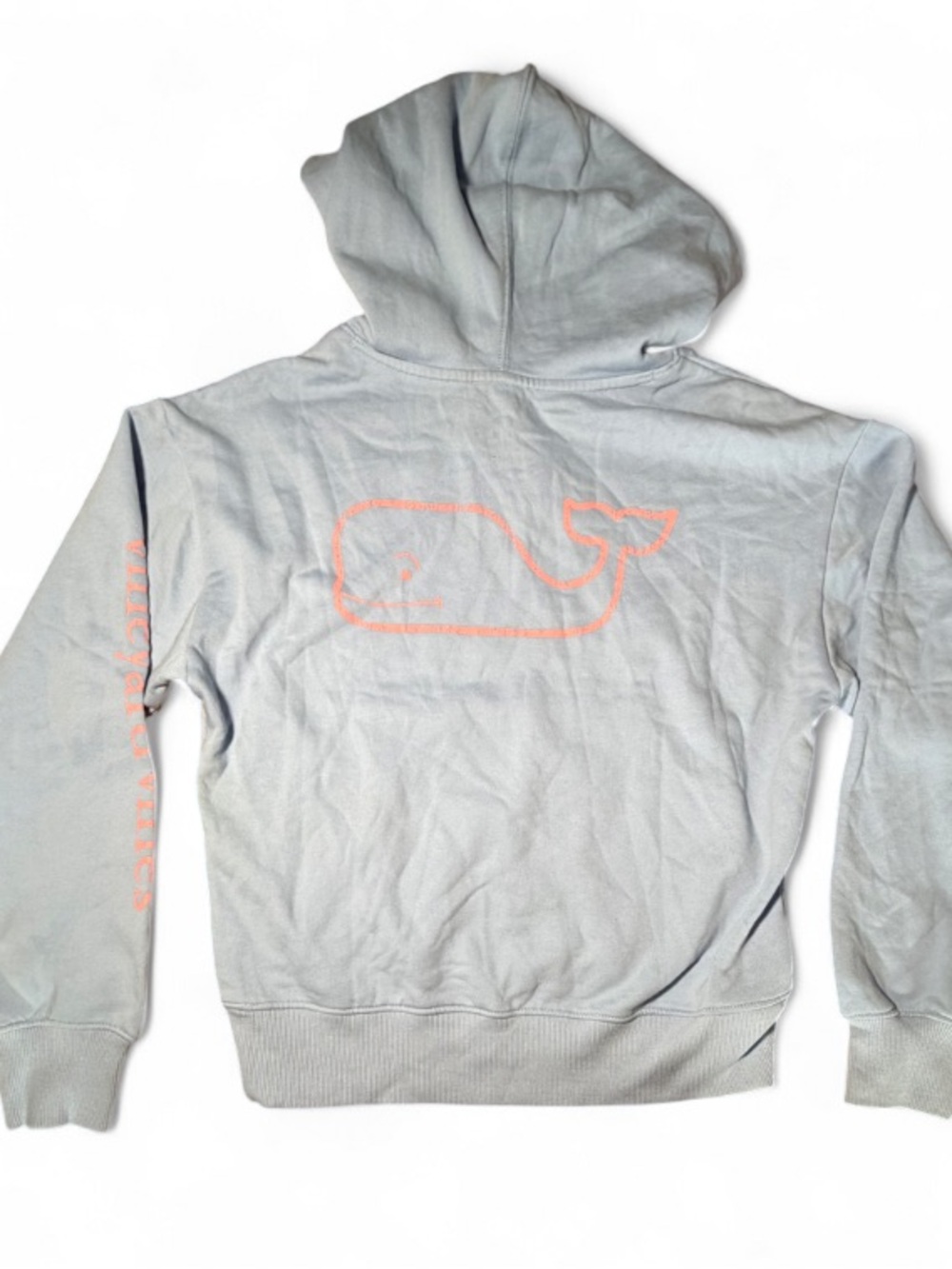 NWT Vineyard Vines Vintage Whale Hoodie XS Calm Waters Blue Pink Logo - Picture 4 of 7